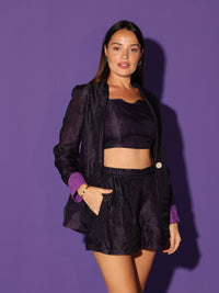 VIOLET ORGANZA SHORTS