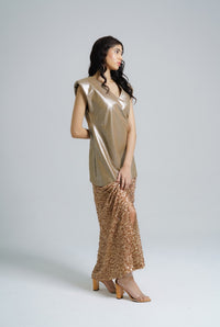 GLITZY DENIM LACE DRESS